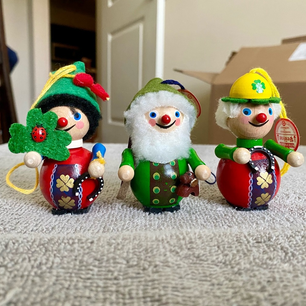 Vintage Steinbach Irish St Patrick’s Ornament Trio